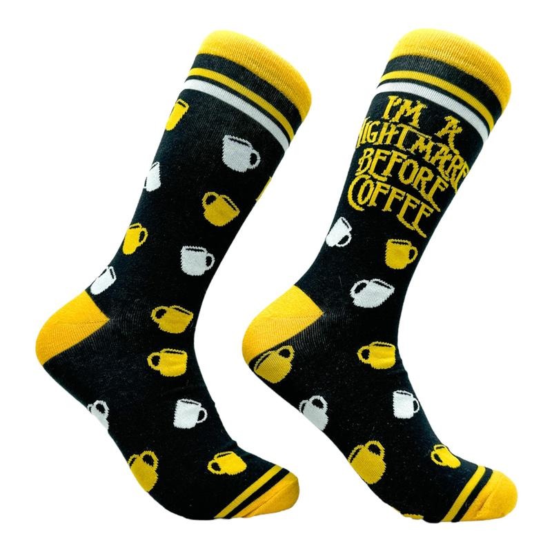 Im Nightmare Before Coffee Socks Funny Halloween Caffeine Lovers Footwear Funny Socks T-Shirts, Hoodie, Sweatshirt