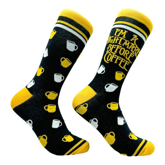 Im Nightmare Before Coffee Socks Funny Halloween Caffeine Lovers Footwear Funny Socks T-Shirts, Hoodie, Sweatshirt