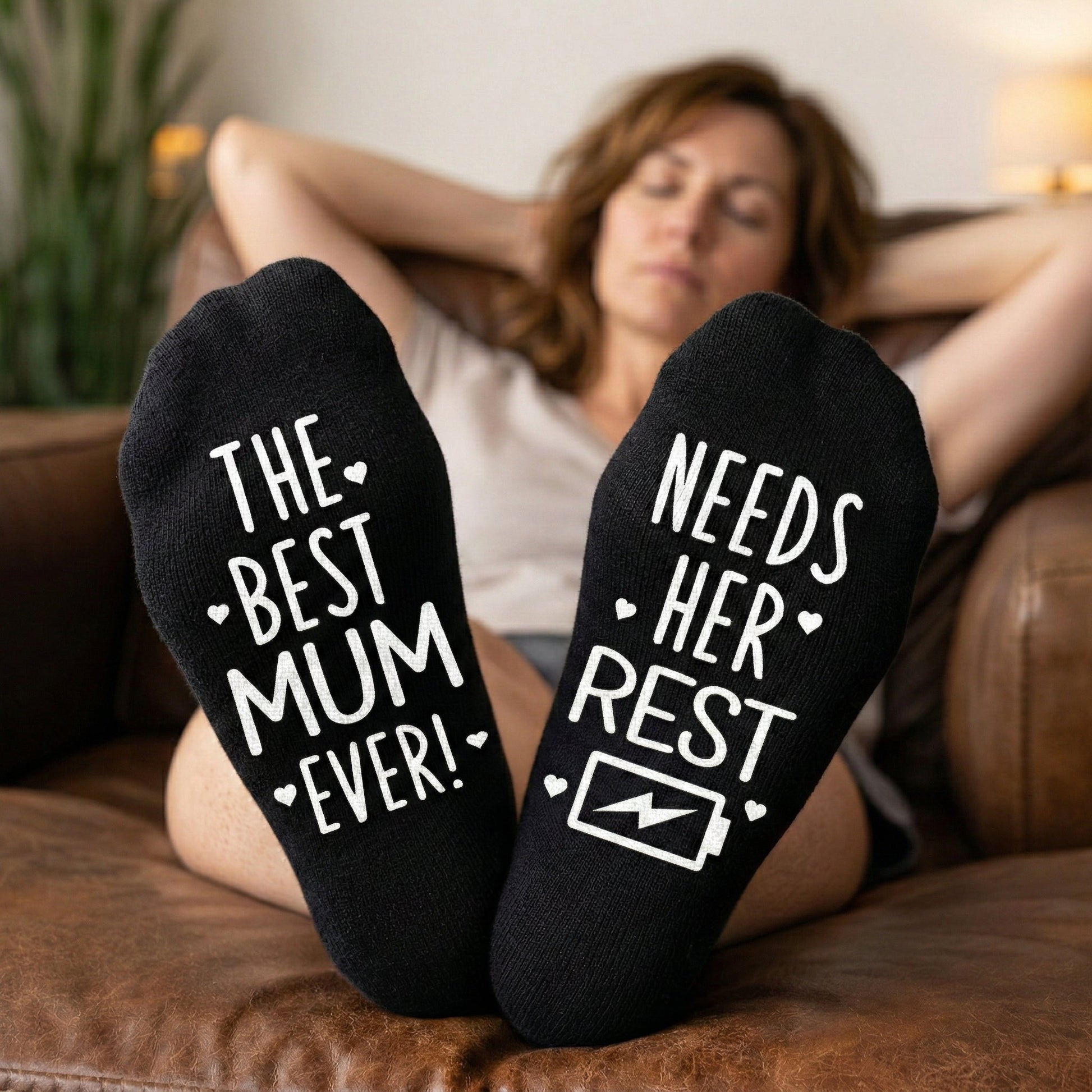 The Best Mum Ever Needs Her Rest - Printed Funny Socks