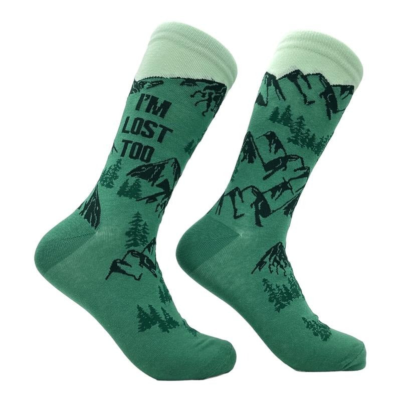 Im Lost Too Socks Funny Sarcastic Camping Novelty Footwear Funny Socks Comfortable Fitted Spandex Cotton T-Shirts, Hoodie, Sweatshirt
