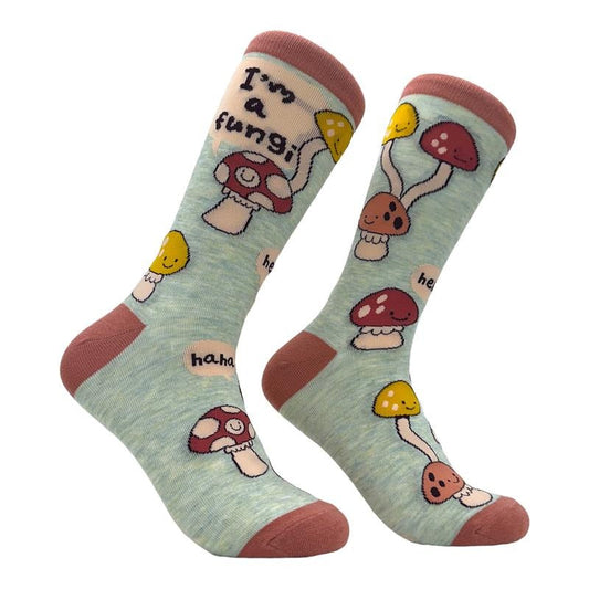Im Fungi Socks Funny Laughing Joking Mushrooms Novelty Footwear Funny Socks Comfortable Fitted Spandex Cotton T-Shirts, Hoodie, Sweatshirt