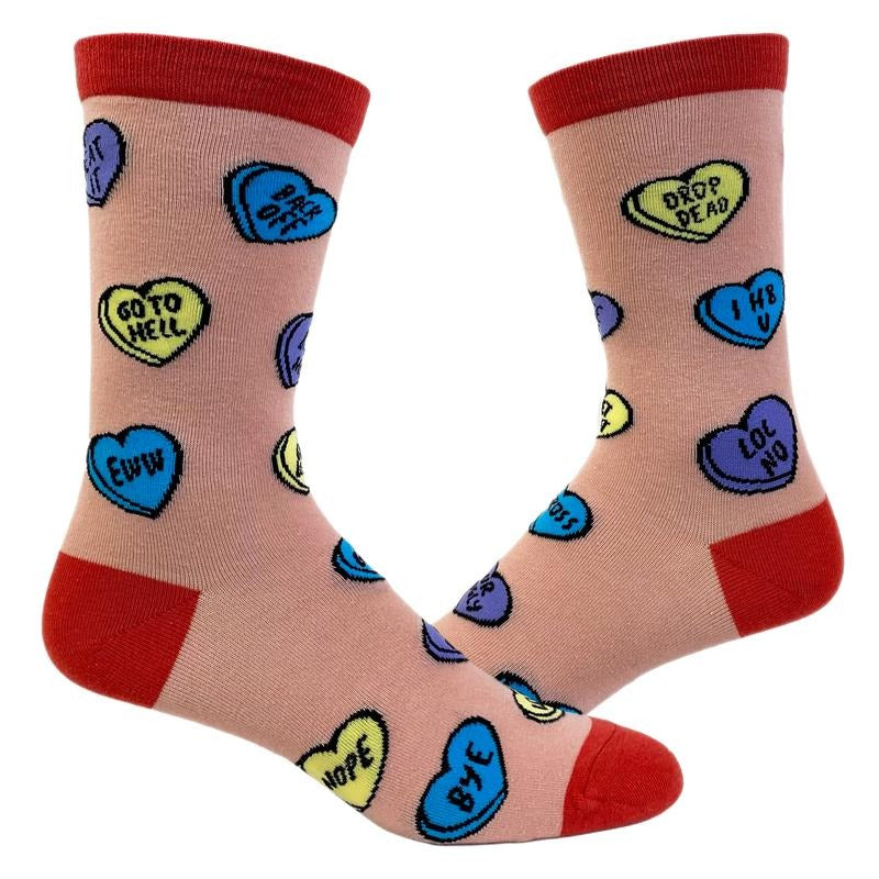 Offensive Candy Heart Socks Funny Insult Novelty Footwear Funny Socks Comfortable Fitted Spandex Cotton T-Shirts, Hoodie, Sweatshirt