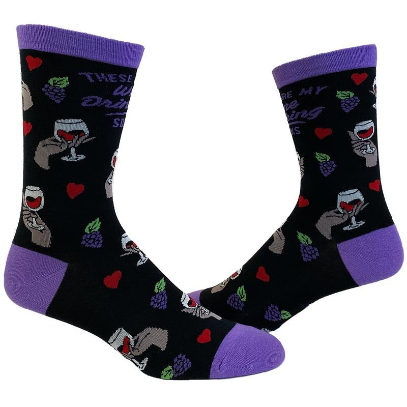 Wine Drinking Socks Funny Vino Wine Lover Novelty Footwear Funny Socks Comfortable Fitted Spandex Cotton T-Shirts, Hoodie, Sweatshirt