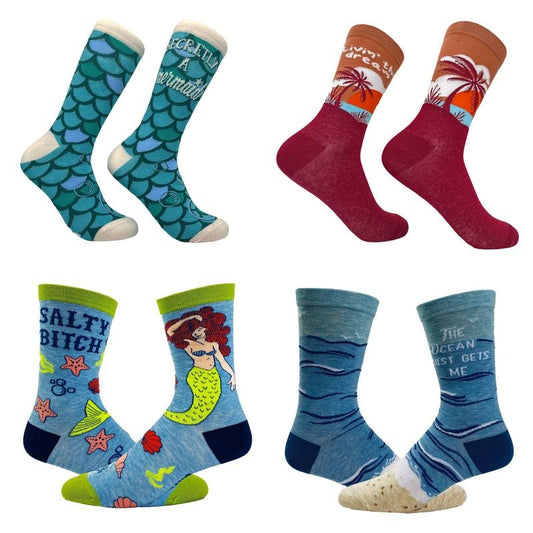 Cute Ocean Socks Bundle 4 Pack Socks Funny Graphics Funny Socks Comfortable Fitted Spandex Cotton T-Shirts, Hoodie, Sweatshirt